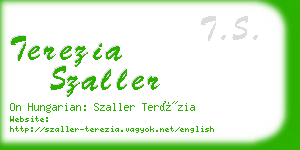 terezia szaller business card